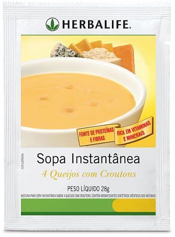 Sopas instantâneas 4 Queijos com Croutons